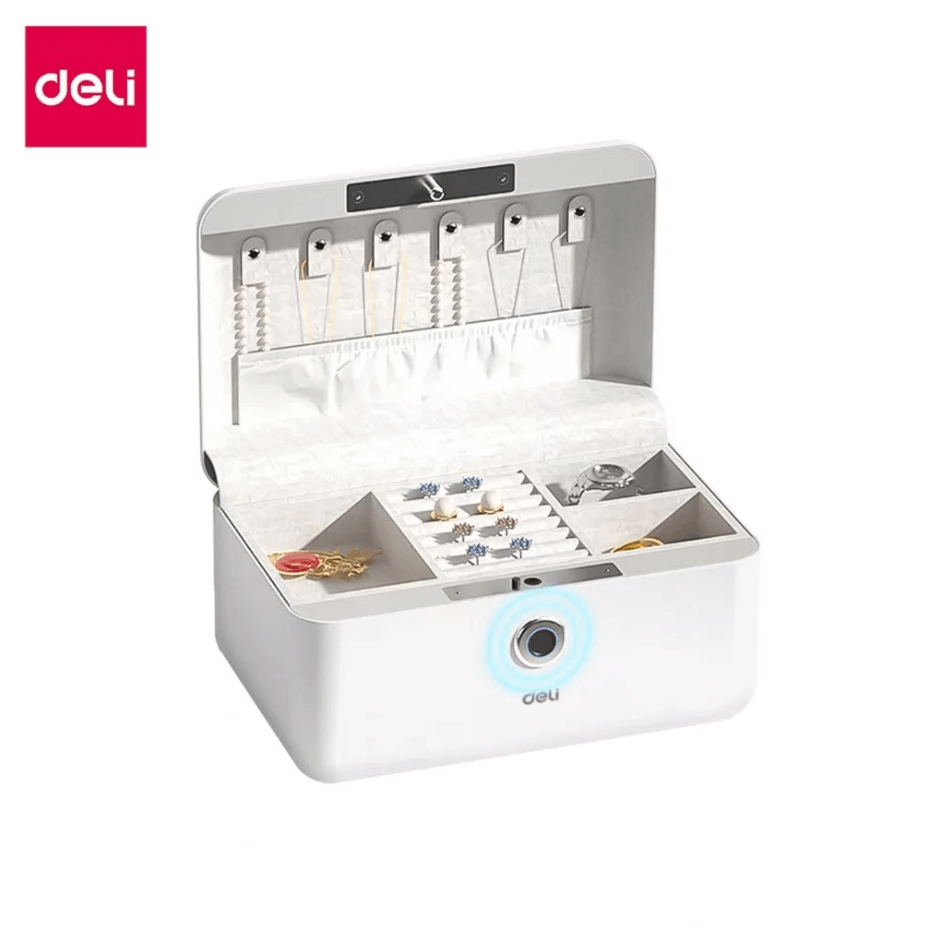 กล่องเซฟเก็บเครื่องประดับ DELI AE200-WH-01 สีขาว_7
